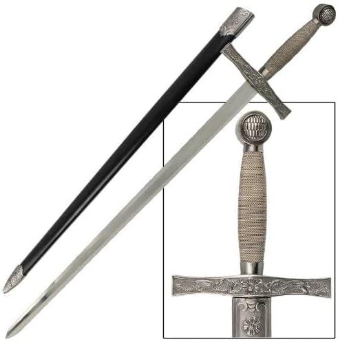 Ace Martial Arts Supply Medieval Knight Arming Sword with Scabbard