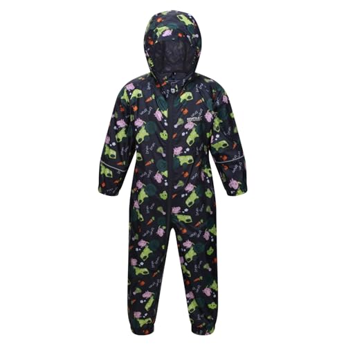 Regatta Peppa Pig 'Pobble' Waterproof Hooded Puddle Suit - Peppa Polka Dot