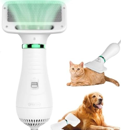 Secador Profissional 110V Portátil 2 em 1 para Pets com Escova - ...