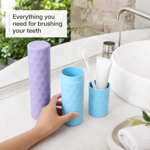 2Pcs Toothbrush Holder Travel Portable Couple Toothbrush Travel Case — view 5