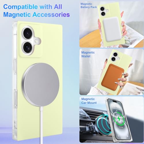 Heaofei Cute Rectangle Case for iPhone 16, Light Yellow by Heaofei - Used condition - Image 5