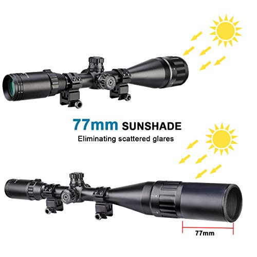 Svbony Sv173 Rifle Scope 4-16X50, Ao Rifle Scopes For Hunting, Rifle Scopes For Long Range Shooting, Red And Green Illuminated Mil- Dot Reticle, High Profile Scope Mount Included For Picatinny Rail #TOP4