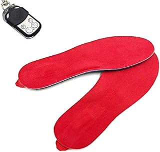 BoneView HotToes Wireless Heated Insoles - Remote Control Foot Warmers, Rechargeable Lithium Battery, Fit Inside Hunting, Ice Fishing, Hiking Boots, Universal Cut to Fit Men or Women (Red Large)