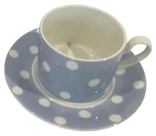 Image of Cath Kidston Pale Blue Spot Dot Cup and Saucer