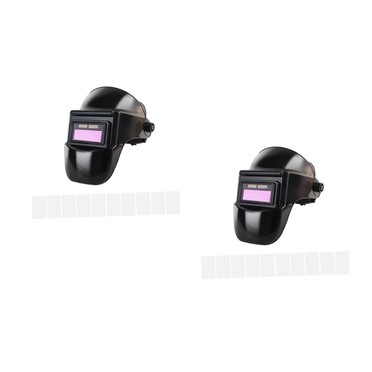VILLCASE 2 Juegos Copas de soldadura optoelectrónica casco con oscurecimiento automático escudo de soldadura gafas de soldador gafas de soldadura de oscurecimiento automático Negro
