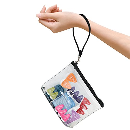 Clear Travel Bag with Heavy Duty Transparent Plastic Pouch, Zipper & Carry Strap - Water Resistant Great for Day Trips, Beach, Pool, Sporting Events. Stands Up for Easy Loading – Chicago Imprint MBCHI4