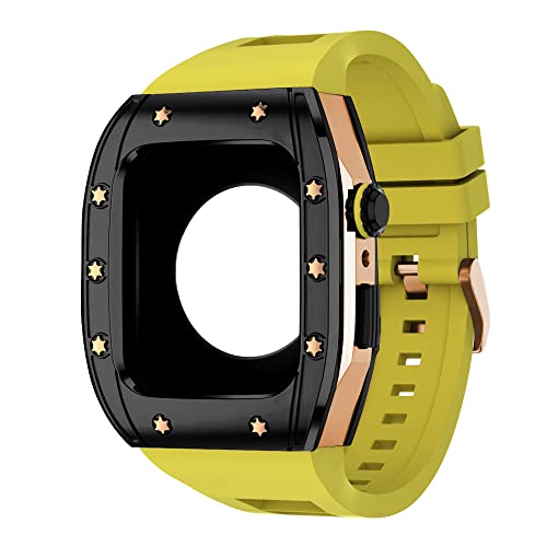 Boîtier en métal de luxe et bracelet pour Apple Watch 45mm