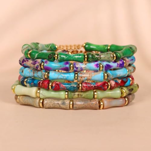 Image of 7 Chakra Bracelet Bohemian Handmade Leather Wrap Healing Protection Natural Stone Yoga Beaded Bracelets Boho Friendship Jewelry