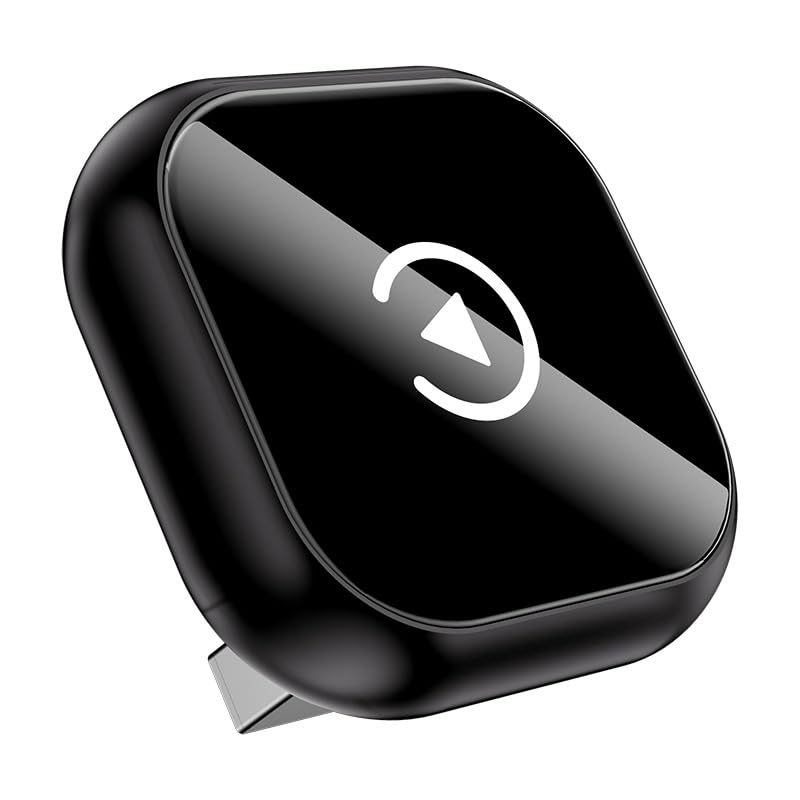 Adaptador CarPlay Inalámbrico para Volvo XC90 2005-2019 2020 2021 2022 2023 2024-pr, Android Auto, Conexión Bluetooth Rápida, Instalación Plug & Play,A-Black