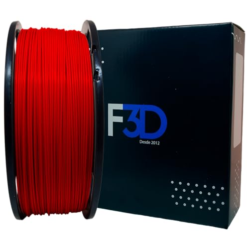 F3D Filamento ABS Premium 1.75mm Vermelho Resistência até 80°C 1Kg