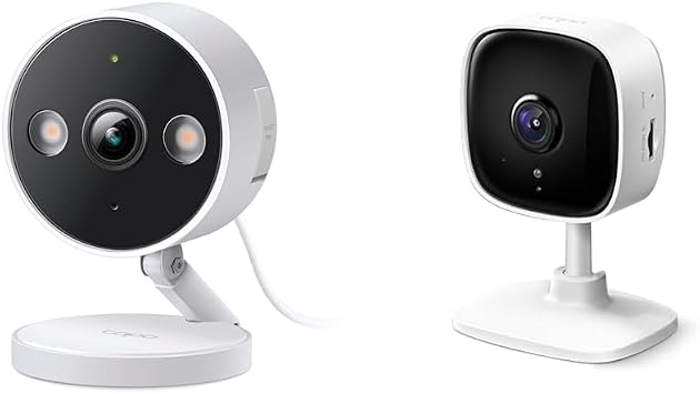 TP-Link Tapo Network Wi-Fi Camera, Pet Camera, Indoor/Outdoor, Home Security Camera, 2K, QHD, IP66 Waterproof, Dustproof, Security Camera, C120 + 3 Megapixels, Network Wi-Fi Camera, Pet Camera, 1296p, Full HD, Indoor Camera, Night Shooting,