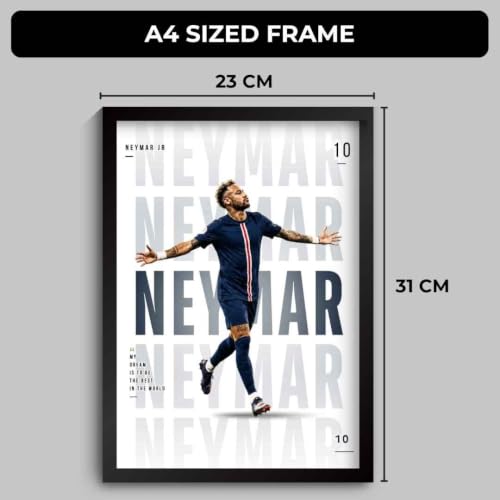 Image of Funk You Store Neymar Poster Framed | Neymar Wall Art Posters Framed | Brazilian Edition Football Legend | Premium Sports Decor for Football Fans | Motivational Wall Poster (F 254)