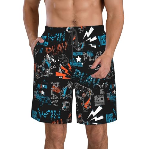 GONGTAOMO Pantalones cortos de playa para hombre, pantalones