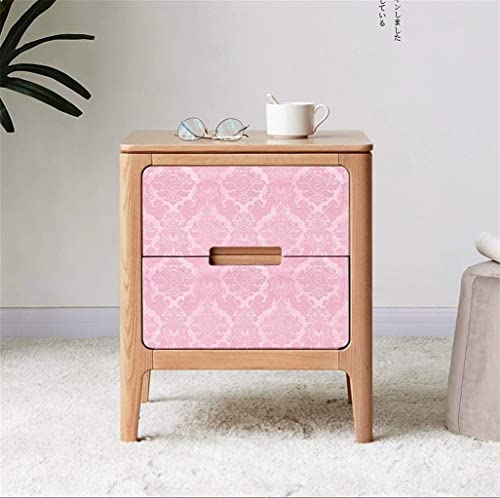 Blooming Wall Peel And Stick Removable Damasks Waterproof Textured Wallpaper Vinyl Self Adhesive Contact Paper Decorative (48.4 Square Ft/Roll, Pink) #TOP2