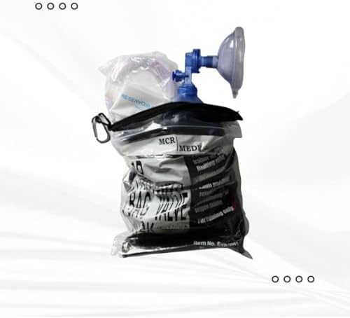 MCR Medical 4-Pack CPR Training Bag Valve Mask (BVM) ADULT/CHILD in Mesh bag, BVM-3081-004