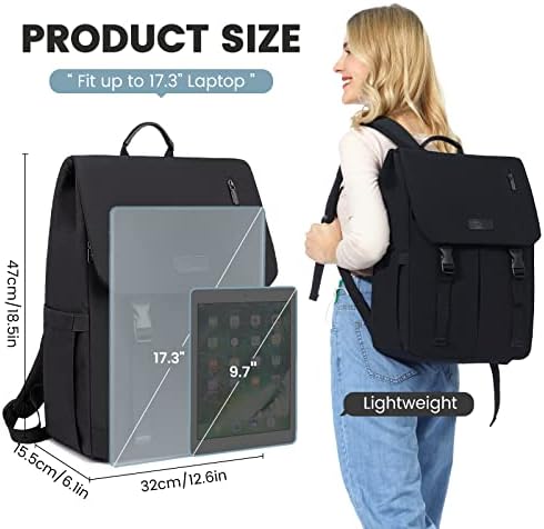 LOVEVOOK Plecak na laptopa damski, elegancki, męski, wodoszczelny, torba szkolna, z kieszenią na laptopa o przekątnej ekranu 15,6", plecak szkolny, dla chłopców/dziewcząt, nastolatków, plecak z USB,