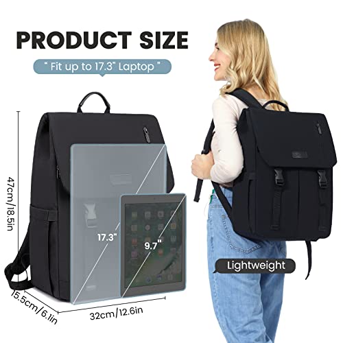 LOVEVOOK Laptop Backpack Womens Mens 17.3 inch Rucksack Bag for Ladies Waterproof High School Bags for Girls Boys Fashion Anti Theft Backpack with USB Casual Daypacks for Travel College Work - Image 2