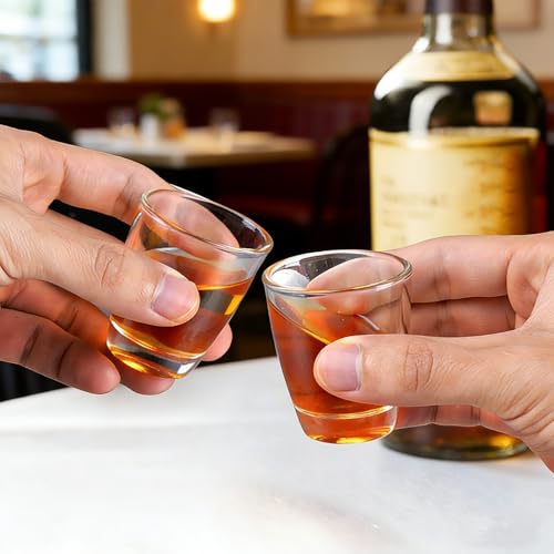 Miniatura 3 de 48 Pcs Vasos De Chupito, 30 Ml Vaso De Vino En Forma De Huevo, Vaso De Vidrio Templado Con Base Gruesa, Juego De Shot Glass, Vasos Para Beber Directamente, Para Aguardiente, Vodka, Ouzo, Sambuca