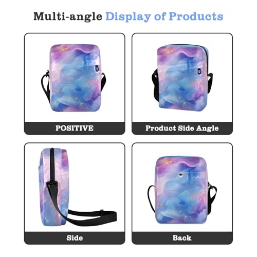 messenger bag for women crossbody Shoulder Crossover Bag Women's Purses Adjustable Strap for outdoor sports outdoor sports- Blue Pink Purple4