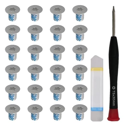 ZHUROUPU 24 Pcs M2X3 TIMPLOS DE INFERIOR T5 Compatibles con parapara Dell XPS 13 9343 9350 9360 XPS 15 9550 9560 Precisión M5510, soporte de reposo de muñeca de cubierta inferior segura