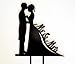 Mr & Mrs Bride and Groom Silhouette Wedding Cake Topper Pick COVERED WITH A PROTECTIVE LAYER WHICH SHOULD BE TORN OFF BEFORE USE(29 optional kinds of styles) by FORSUN
