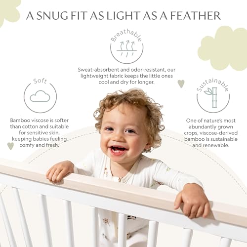 Image of Bamboo Little Soft Baby Footie Pajamas, Baby Clothes, Newborn Sleepers, 95% Viscose and 5% Spandex, 0-24 Months