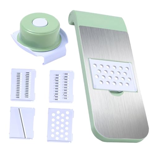 STOBAZA Affettaverdure Verdure in Acciaio Inossidabile Affettatrice Sicura Multiuso Per Cucina Domestica Per Affettare e Sminuzzare Verdure e Aglio