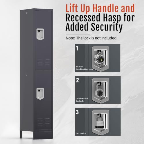 Image of BUTISOW 2 Door Metal Storage Locker for Gym Office, Heavy Duty Steel School