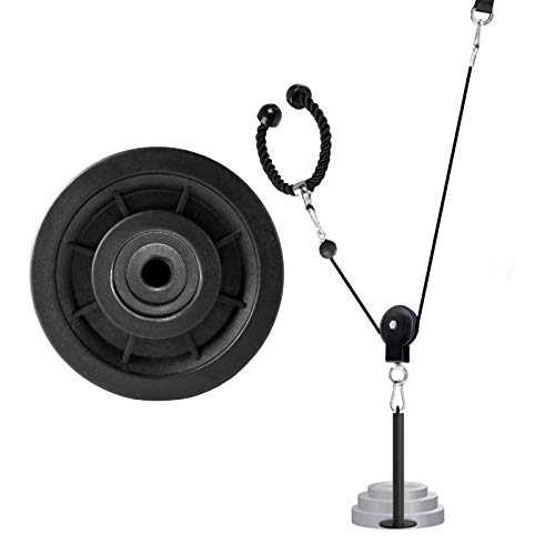 Riemenscheibe Jiuzcare 90mm Seilrolle mit Umlenkrolle und Universallager