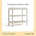 Storkcraft Morningside Changing Table (Frosted Oat) – GREENGUARD Gold Certified Baby Changing Table, Includes Waterproof Diaper Changing Pad, Easy 30-Minute Assembly, 2 Open Shelves for Storage