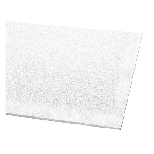 Armstrong 2x2 White Ceiling Tiles; 16 pcs; Water-Resistant; Matte Finish; Suspended Ceiling; Lay-In Installation; 64 sq ft Coverage; Square Edge; Mineral Fiber; Traditional Style