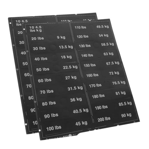 ERINGOGO 2枚 ジム用重量ブロックステッカー 高粘着数字ラベル 筋トレ機器対応 重量識別簡単 ケトルベル ダンベルラック ウェイトリフティン
