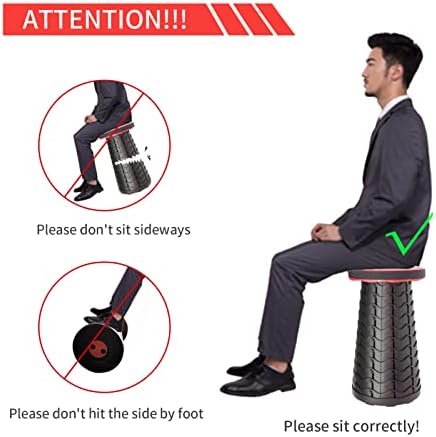 Baralir Portable Telescopic Stool, Upgraded Folding Camping Stool Adjustable Collapsible Stools for Outdoor Travel Camping Fishing Hiking Gardening Indoor