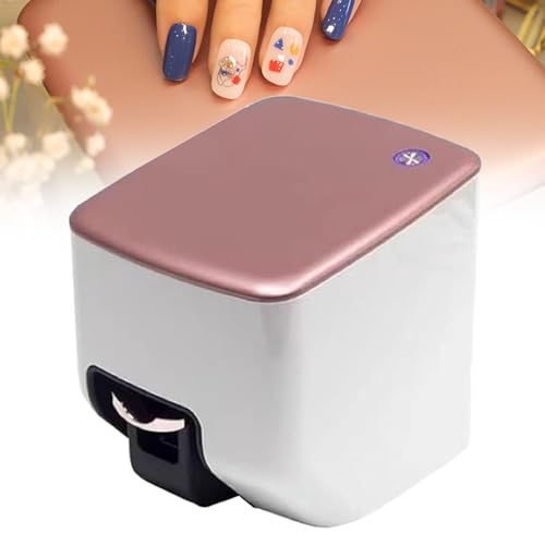 Giuggiolared Nail Printer Nail Art Machine, Portable 3D Nail Painting Machine, 1000+ Designs, DIY Nail Printer Control Through Mobile App for Home Usage Nail Salon