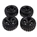 Produktbild Homyl 4pcs/Set 12mm Rennreifen Gummi Reifen Ersatzteile für 1/10 RC Monster Truck