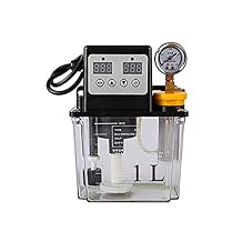 MXBAOHENG Automatic Lubricating Oil Pump Electromagnetic Lubrication Pump Machine Tool Oiler Digital Display Numerical Control w/Pressure Gauge 220V 1L