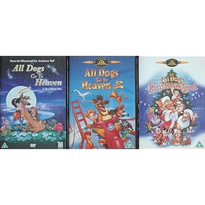 ALL DOGS GO TO HEAVEN Trilogy COMPLETE 1-3 COLLECTION / 1. ALL DOGS GO TO HEAVEN / 2. ALL DOGS GO TO HEAVEN 2 / 3. AN ALL DOGS CHRISTMAS CAROL = ULTIMATE 3x UK DVD SET