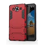 Cocomii Iron Man Armor Microsoft Lumia 950 Case NEW [Heavy Duty] Premium Tactical Grip Kickstand Shockproof Bumper [Military Defender] Full Body Dual Layer Rugged Cover for Microsoft Lumia 950 (I.Red)