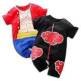 RELABTABY 2 Pack Newborn Baby Boy Girl Romper Infant Anime Onesie Toddler Halloween Bodysuit Jumpsuit Outfit Clothes
