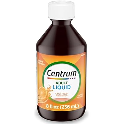 Centrum Liquid Multivitamin for Adults, Multivitamin/Multimineral Supplement with B Vitamins and Antioxidants, Citrus Flavor - 8 Fl Oz