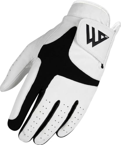 WESTWOOD FOX Men's Golf Gloves Durable Japanese Synthetic Flexible Golfing Performance Glove Left Hand (Black, XL, Left Hand (for Right-Handed Golfer))