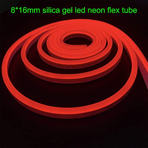Vasten Red Led Neon Rope Light Flexible Hoses Ip67 Decoration Light 8Mm Led Neon Flex Strip String Ribbon Tape Wire Cord Flexible Tube Linear Accent Decorative Mood Party Outdoor Indoor #TOP2