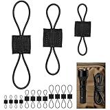 weryerker 15pcs Molle Attachments, 3 Sizes Elastic Molle Webbing Binding Ribbons, Tactical Bag Accessories, Tactical Gear Holder Clip (3in+4in+5in Black)