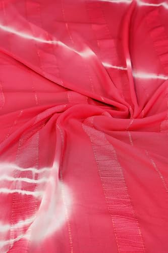 Image of MIRCHI FASHION Women Saree Shibori Print Chiffon | Elegant Festive and Functional Sari for All-Day Comfort with Matching Blouse