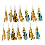 GARVALON 30 Piezas de Matracas Flequillos para Fiestas Infantiles, Generadores de Ruido de Plástico en Colores, y Purpurina, Ideales para Cumpleaños y Celebraciones Infantiles