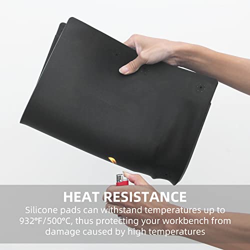 Kaisi Silicone Soldering Mat Heat Resistant 932℉, Magnetic Electronic Repair Mat With A Built-In Scale Ruler, Multiple Storage Areas For Repairing Various Electronic Products. 19 X 13 Inches #TOP4