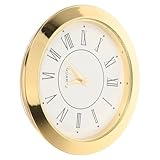 FOMIYES Insert de Tête d'Horloge Ronde à Chiffres Romains, Insert Vintage pour Horloge Murale Engrenages, Pièce d'Horlogerie pour Réparation Manuelle