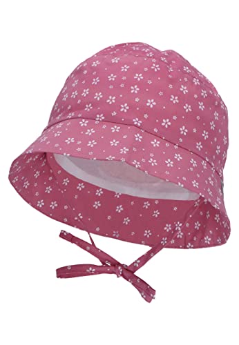 Sterntaler Baby Mädchen Hut Baby Hut Blumen - Baby Hut, Kopfbedeckung Baby Sommer, Sommerhut Baby - aus Baumwolle - pink, 51