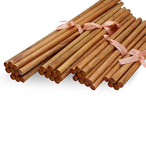 Image of BLOOMAX 14mm x 12 Inch Polished Wooden Dowel Rods | Pack of 10 Smooth Hardwood Sticks for Crafts, DIY Projects, Home Decor and Architectural Models | High-Precision Round Wood Rods