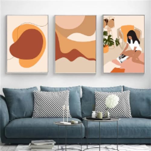 Affiches et impressions mur salon moderne KEBIA déco géométrique nordique 40x60cm